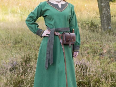 Vestido vikingo Jona, verde 1280020260 Cheap