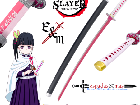 Katana de Kanao Tsuyuri con hoja de madera de bambú Demon Slayer Kimetsu no Yaiba zs663 Online Sale