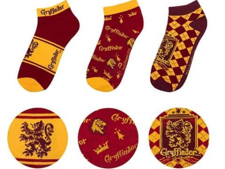 Set de 3 pares de calcetines bajos Casas Hogwarts- Harry Potter CR1631 Hot on Sale