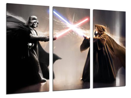 Cuadro de Star Wars lucha Darth Vader Obi One Kenobi Online Sale