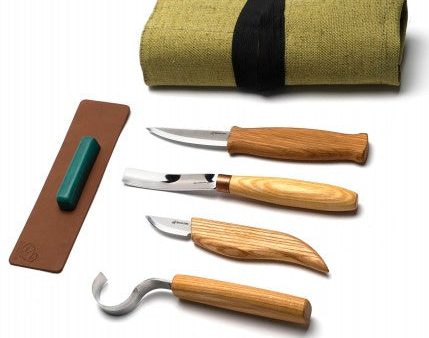 Cuchara + Kuksa Carving Professional Set (4 herramientas + accesorios), BeaverCraft BC-S43 Online now