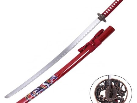 Katana dragon decorativa roja sw1353 For Discount