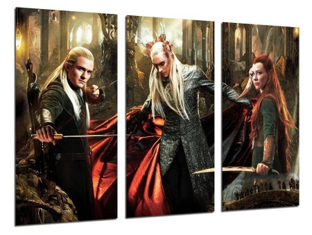 Cuadro de los Elfos de El Hobbit Legolas, Tauriel y Thranduil Fashion