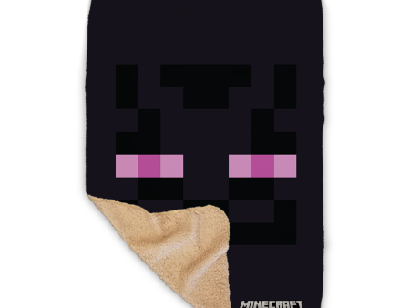 Minecraft Enderman Eyes Sherpa Blanket on Sale