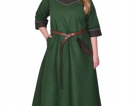 Vestido medieval Gesine de lona,Varios Colores 1280021960 Fashion