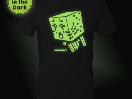 Minecraft Ghast Glow In The Dark Adult Short Sleeve T-Shirt Discount