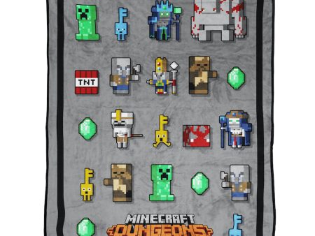 Minecraft Dungeons Mobs Throw Blanket Sale