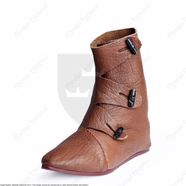 Bota alta medieval vikinga  Jorvik , Cuero medieval Online