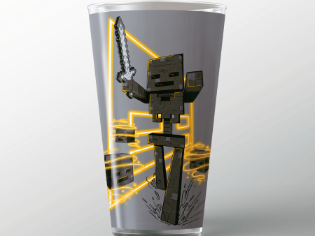 Minecraft Wither Skeleton 17 oz Pint Glass Discount