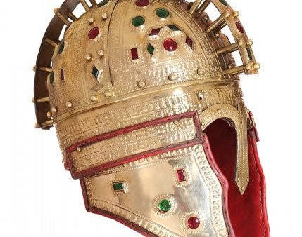 1716604801 Casco ceremonial romano dorado con piedras For Discount