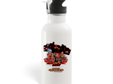 Minecraft Dungeons Unite, Fight, Survive Personalized 20 oz Screw Top Water Bottle with Straw Cheap