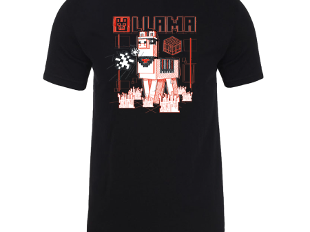 Minecraft Acid Sketch Llama Adult Short Sleeve T-Shirt Sale