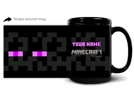 Minecraft Enderman Big Face Personalized Black Mug Online Sale