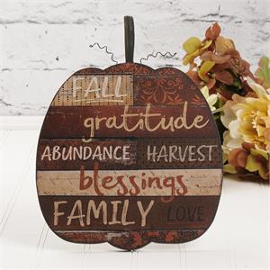 Fall Gratitude Pumpkin w  Easel on Sale