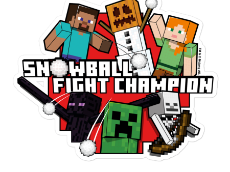 Minecraft Snowball Champ Die Cut Sticker Online now