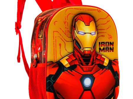 Mochila 3D Angry Iron Man Marvel 31cm For Cheap