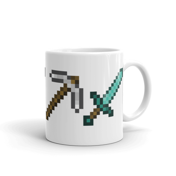 Minecraft Tools White Mug Cheap