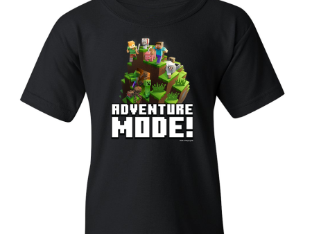 Minecraft Adventure Mode! Kids Short Sleeve T-Shirt For Sale