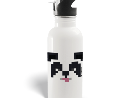 Minecraft Panda Personalized 20 oz Screw Top Water Bottle with Straw For Discount