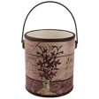 Purple Flower Ceramic Crock W Handle Home décor Discount