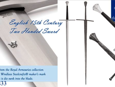 English 15th Century Two-Handed Sword Cheap