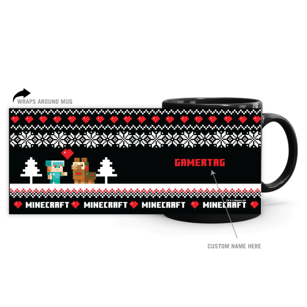 Minecraft Llama Sweater Personalized Black Mug Online Sale