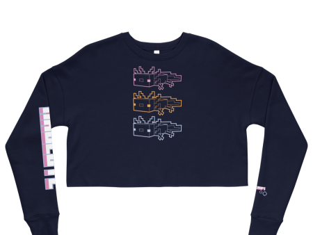 Minecraft Axolotl Outline Crop Sweatshirt Online