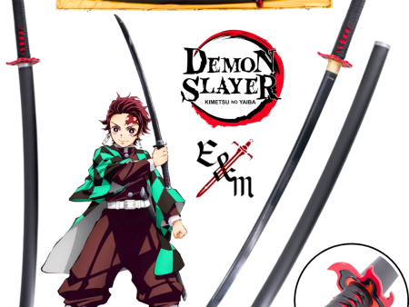 Katana de Tanjiro Kamdo FUNCIONAL afilada Kimetsu no Yaiba Demon Slayer s0258h Cheap