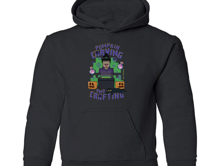 Minecraft Carving and Crafting Kids Pullover Hoodie Discount