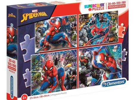 Puzzle Spiderman Marvel 20+60+100+180pzs For Cheap