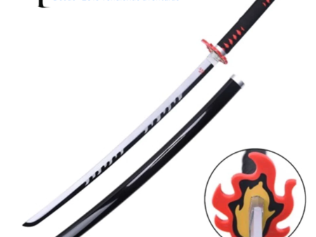 Katana de Tanjiro Kamado con hoja de madera de bambú Kimetsu no Yaiba Demon Slayer zs666w Fashion