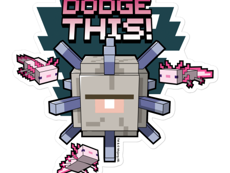 Minecraft Caves & Cliffs Dodge This! Die Cut Sticker Cheap