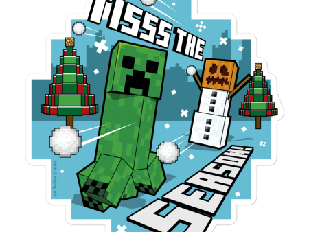 Minecraft Tis The Season Die Cut Sticker on Sale