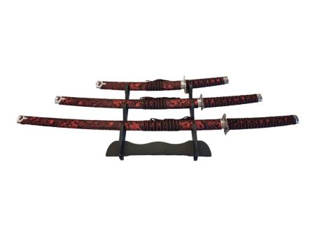 Set Ornamental Katana-Wakizashi-Tanto (JL029SET ROSSO) Supply