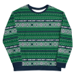 Minecraft Creeper Fairisle Unisex Crew Neck Sweatshirt Online Sale