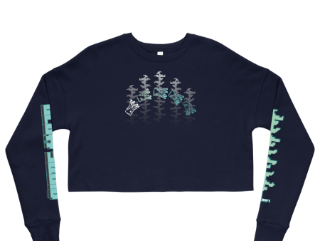 Minecraft Glow Squid Crop Sweatshirt Online now