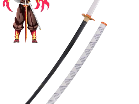 Katana de Rengoku FUNCIONAL afilada Kimetsu no Yaiba Demon Slayer s0245h Cheap