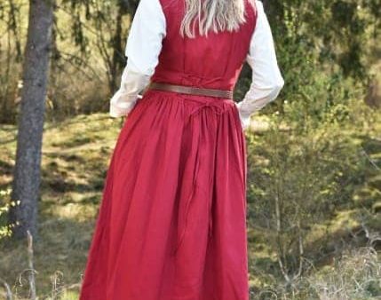 Vestido medieval sin mangas, vestido de correa Lene, rojo 1280022840 Online Sale