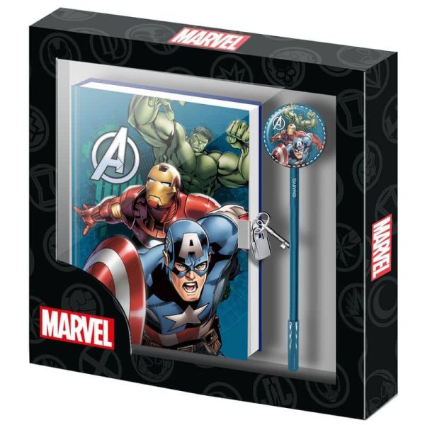 Set diario + boligrafo Energy Vengadores Avengers Marvel Online now