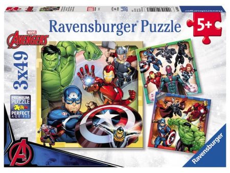 Puzzle Los Vengadores Avengers Marvel 3x49pzs Online Hot Sale