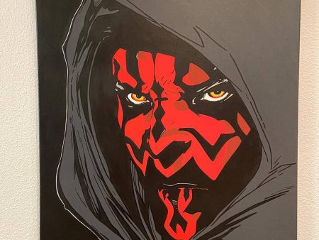 Cuadro de Darth Maul 80 x 60 cm pintado a mano For Discount