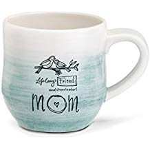 Mom Lifelong Friend Cheerleader Blue Ombre 12 Ounce Stoneware Mug With Handle Online Hot Sale