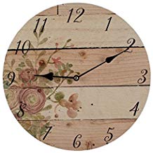 Purple Flowers 12 inch Clock W Clean Board Home Décor Discount