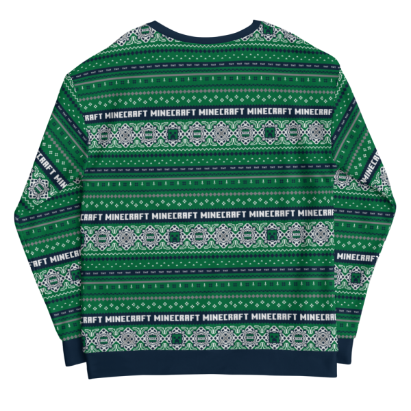 Minecraft Creeper Fairisle Unisex Crew Neck Sweatshirt Online Sale