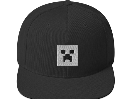 Minecraft Creeper Embroidered Flat Bill Hat Fashion