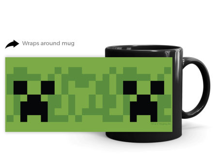 Minecraft Creeper Black Mug on Sale