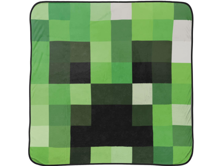 Minecraft Creeper Fleece Throw Blanket on Sale