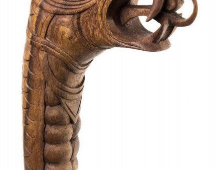 Palo de madera con serpiente Midgard, aprox. 130 cm 1504250004 For Discount