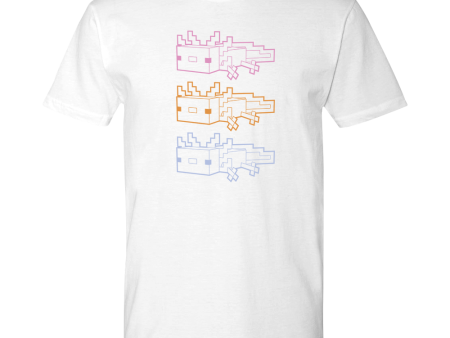 Minecraft Axolotl Outline Unisex T-Shirt Hot on Sale