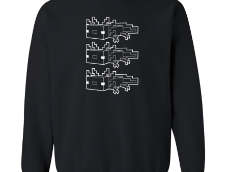 Minecraft Axolotl Outline Crewneck Sweatshirt Discount